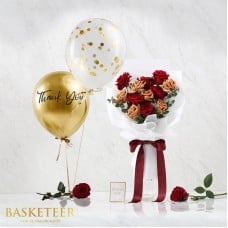 Combo Set(Flower Bouquet And Balloon)