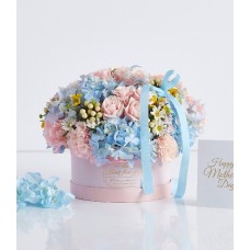 Blue and Pink Floral Arrangement