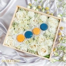 Macaron With True Love Flowers Set