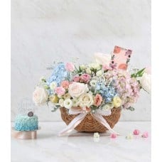 Flower Basket And Cake