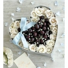 Flowers & Cherry Heart Box