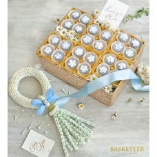 Fresh Garland & Butterfly Pea dessert Gifts Basket