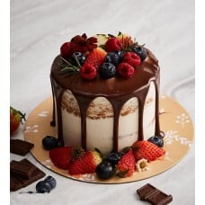 Mini cake semi-naked frosting milk chocolate