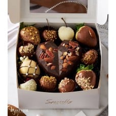 Chocolate Heart with Gourmet Dipped Sweets Box