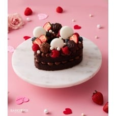 Chocolate Heart Macaron Cake