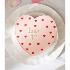 Romantic Heart-Shaped Love Cake