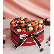 Luxury Berry & Ferrero Rocher Heart Box