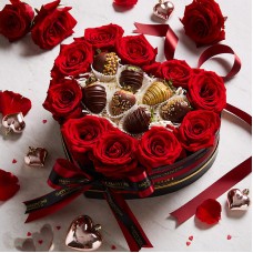 Chocolate Covered Strawberry & Flower