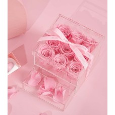 VIP 9 Pink Roses & Charlotte Raspberry Passion Bonbons Set