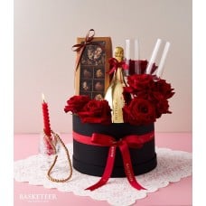 Wine and Floral Love Gift Box