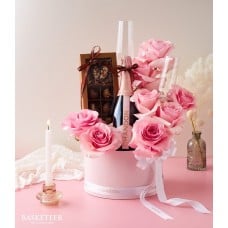 Wine Lover's Chocolate with Roses Box Gift