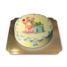 Yellow teddy bear cake (Small (6 Servings))