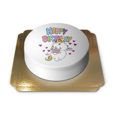 Chubby unicorn birthday cake (Small (6 Servings))