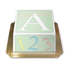 Children's toy chest cake (green)