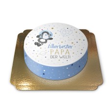Sheepworld - Best Dad in the World Cake (Small ((18 cm) 6 servings))