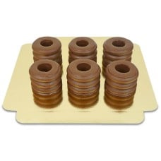 Set of 6 Baumkuchen (milk chocolate cakes)