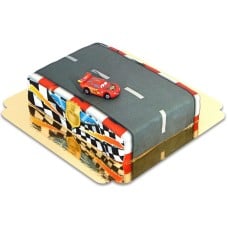 Cars - Lightning McQueen on Racetrack Cake