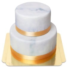 2 Tier Deluxe Marble Pattern Cake