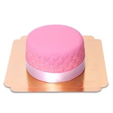 Pink deluxe cake - double height (Small (12 Servings))