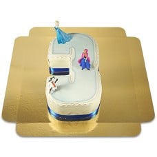 Ice Queen, Anna & Olaf on number 3 cake