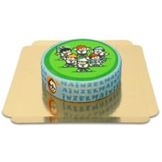 Football playing Mainzelmannchen cake (Small (6 Servings))