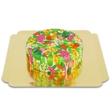 Green Tropical Flower Cake (Small (6 Servings))