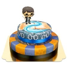 Harry Potter on 2 Tier Raven Cake