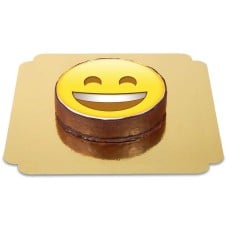 Emoticon Sacher cake laughing