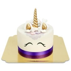 Purple unicorn deluxe cake - double height (Small (12 Servings))