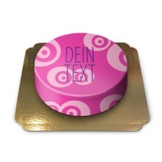 Pink pattern cake (Small (6 Servings))