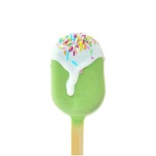 Cake popsicles in green (10 pieces)