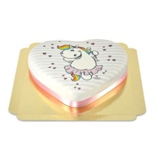 Pummeleinhorn cake in the shape of a heart (Medium (10 Servings))