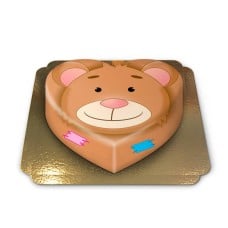 Heart shaped teddy bear cake (Medium (10 Servings))