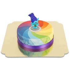 Trolls on Rainbow Cake (Small (6 Servings))