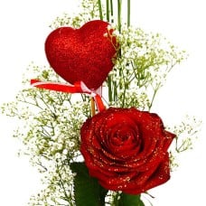 Red Glitter Rose