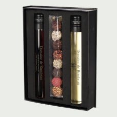 Wine tasting with chocolate truffles