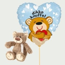 Big hug with teddy bear
