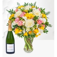 Rose and Freesia With Champagne (Standard)