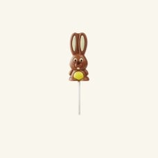Chocolate lollipop bunny - yellow - 25g - 5 pcs