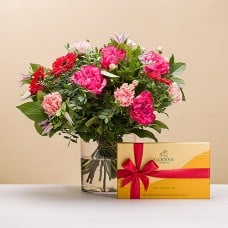 Pretty in Pink Bouquet with Godiva Chocolate