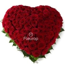 Heart of red roses