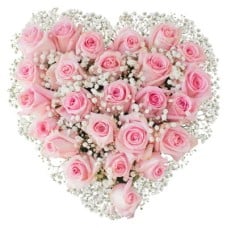 Valentine's Heart of Flowers "Sweet Pink"