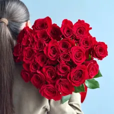 25 Red Roses 60-70 cm