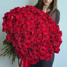 101 Red Roses 60-70 cm