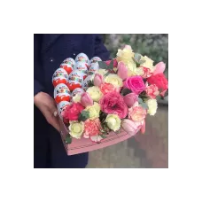A Heart with Flowers and Kinders