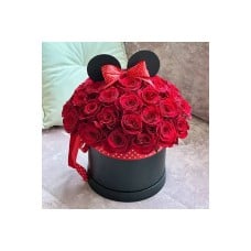 Roses in a Box "Minnie Mouse"