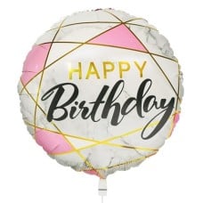 Balloon Marble Happy Birthday