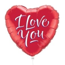 Balloon Heart I Love You Red