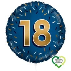 Balloon Birthday 18 Blue Eco
