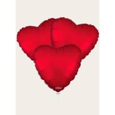 Red Heart Balloon Cluster